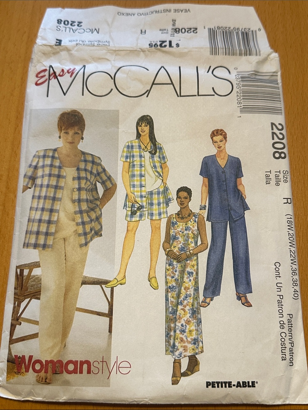 Uncut Vintage sewing pattern McCall’s 2208 womens clothes